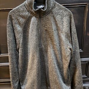 Eddie Bauer Men's Heather Gray Zip-Up Sweater